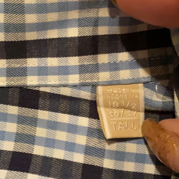 Michael Kors Blue Long Sleeve Button Dress Shirt Men’s Tall - Picture 4 of 7